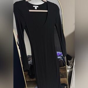 Bar III Classic Black Long Sleeve Dress